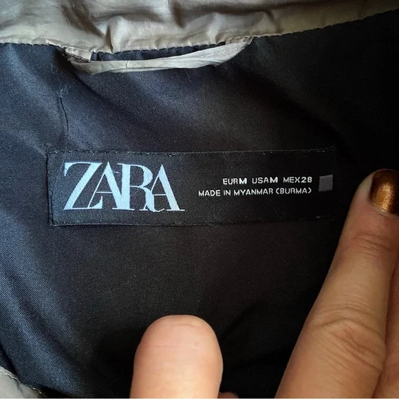 🍂 ZARA TAUPE HOODED PUFFER JACKET! - Picture 13 of 16